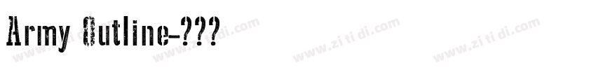 Army Outline字体转换